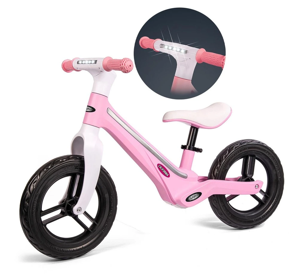 California løbecykel med lys, pink billede
