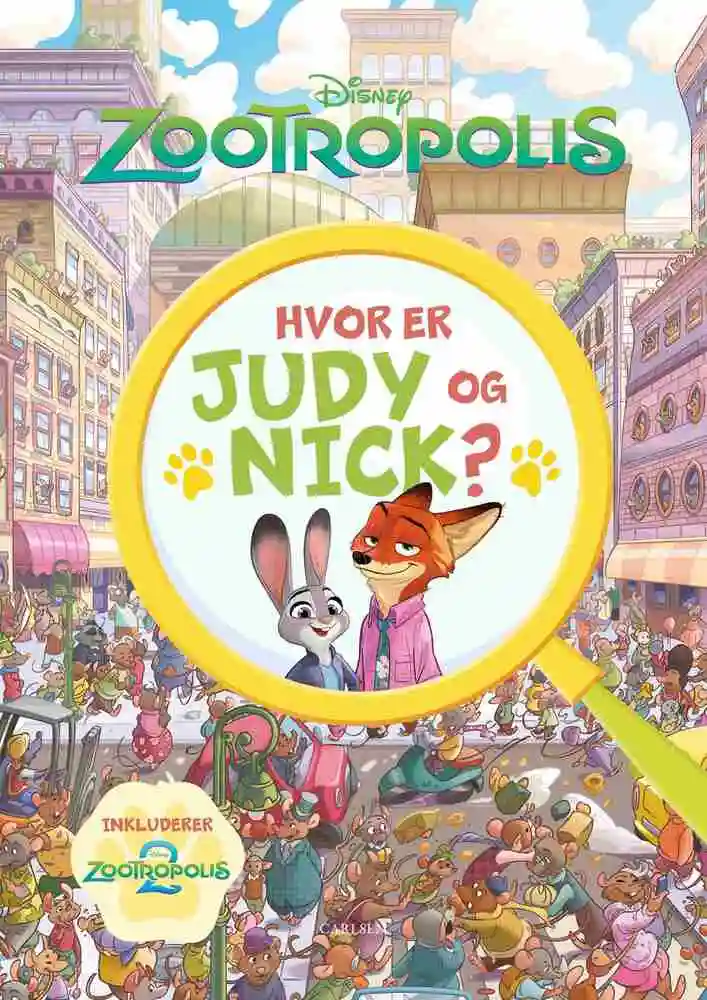 Hvor er Judy og Nick? En Zootropolis søg og find-bog