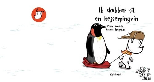Ib skubber til en kejserpingvin