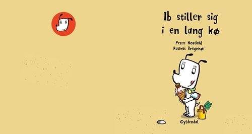 Ib stiller sig i en lang kø