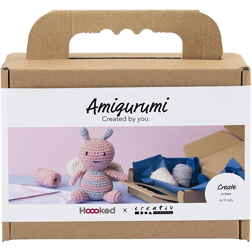 hækle japanske DIY Kit Amigurumi Honningbi i pastelfarver billede